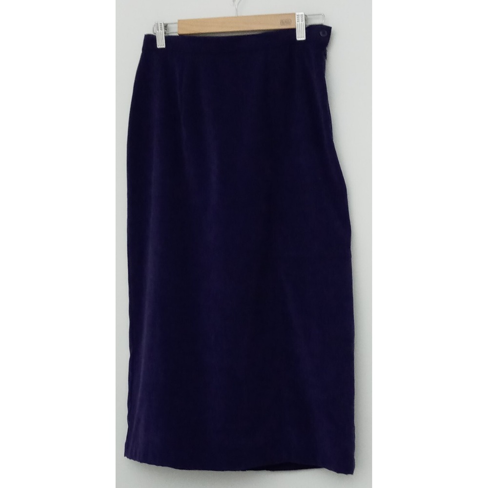 Southern Lady Skirt Women's Size 10 Purple Pencil Skirt Suede Size Zip Pre-owned